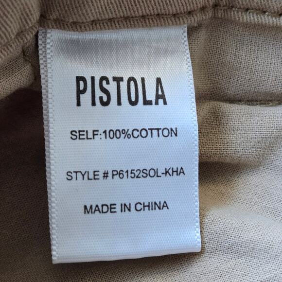 Pistola Kellin Pleated  High Waist Khaki Trouser Ankle Pants $128 Womens Size 29 - Picture 12 of 13